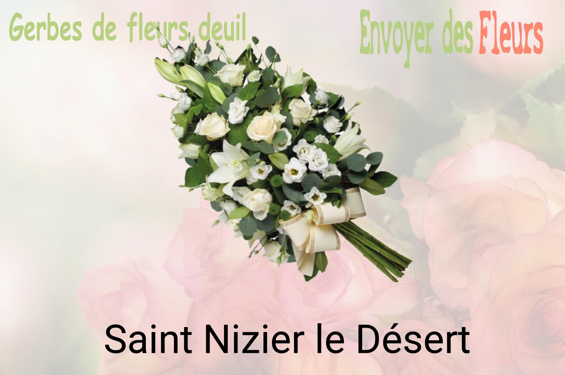 Gerbe de fleurs de deuil livrée à Saint-Nizier-le-Désert